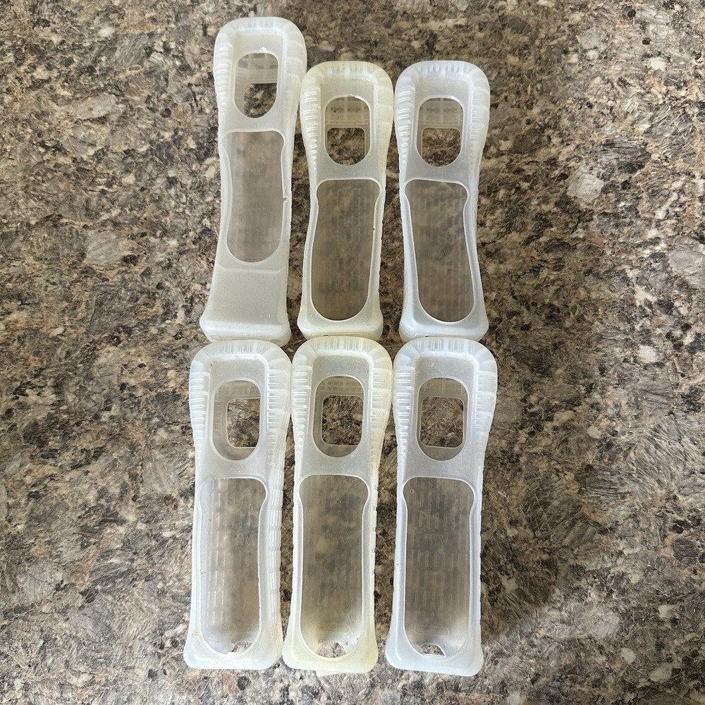 Lot Of 6 Nintendo Wii Remote Controller  Silicone Rubber Cover Case Skin